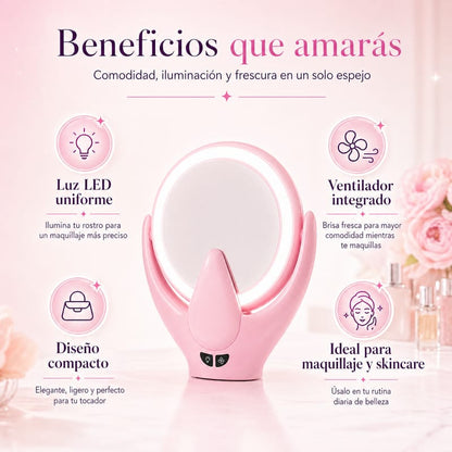 Espejo con luz LED y ventilador integrado - Image 2
