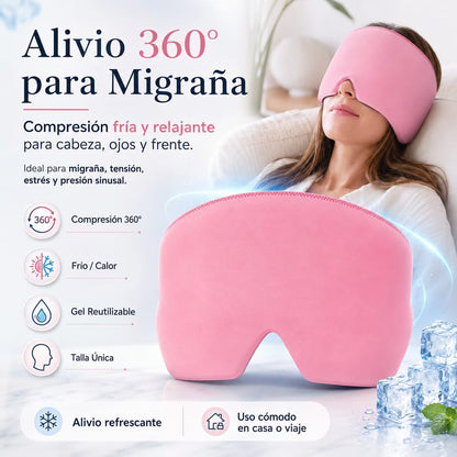 Mascarilla de gel frío para migraña y dolor de cabeza - Image 1